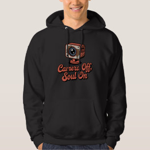 Kamera Aus, Seele An Kaffee Remote Arbeit Humor Hoodie