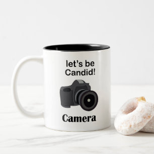 Kamera Candid-Fotograf Zweifarbige Tasse