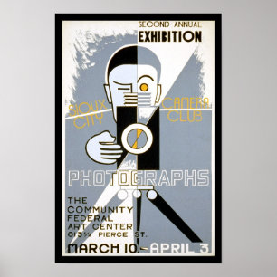 Kamera Club, 1939. Vintage Fotografie Poster