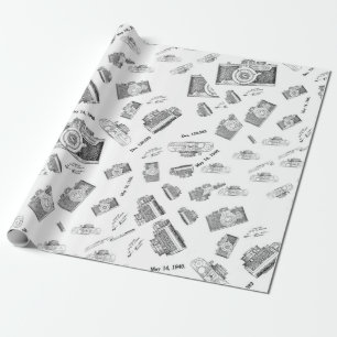 Kamera-Foto Geschenkpapier