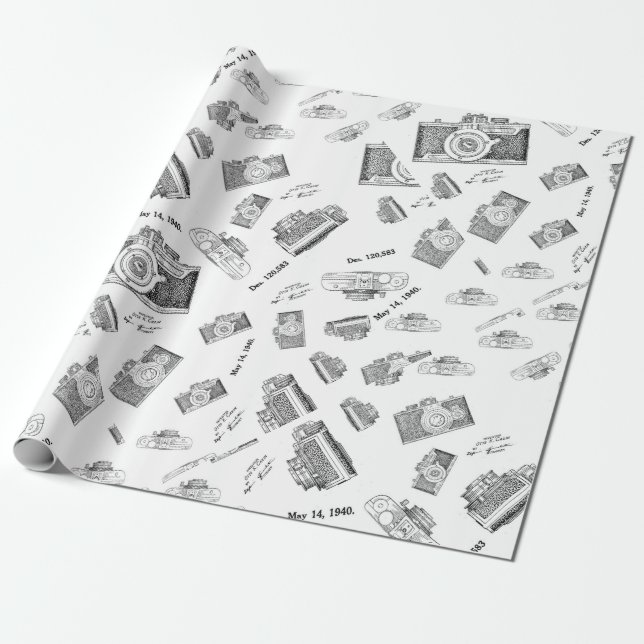 Kamera-Foto Geschenkpapier (Ungerollt)