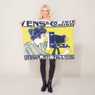 Kamera Frau, Fotograf, Van Caspel Fleecedecke