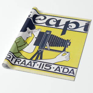 Kamera Frau, Fotograf, Van Caspel Geschenkpapier