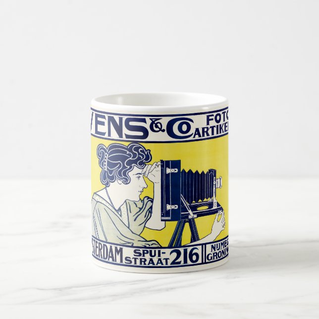 Kamera Frau, Fotograf, Van Caspel Kaffeetasse (Mittel)