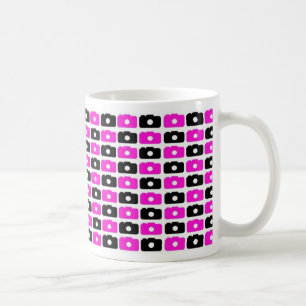 Kamera-Liebe-Tasse (Schwarzes und Rosa) Tasse