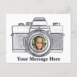 Kamera mit Foto Postkarte