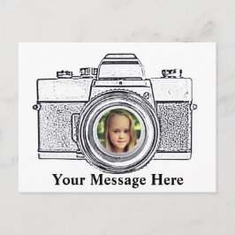 Kamera mit Foto Postkarte