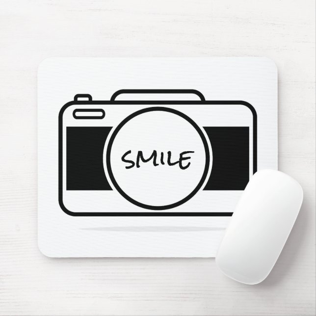 Kamera mit Lächeltext Mousepad (Mit Mouse)