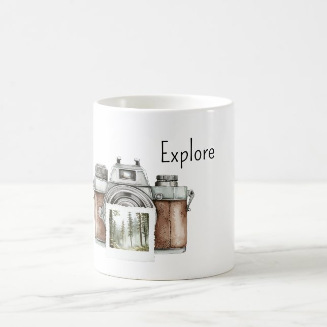 Kamera Natur Erkunden Kaffeetasse (Mittel)