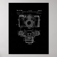 Kamera-Patent-Kunstposter | Vintage-Kamera-Kunst
