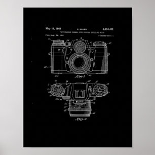 Kamera-Patent-Kunstposter Vintage-Kamera-Kunst Poster