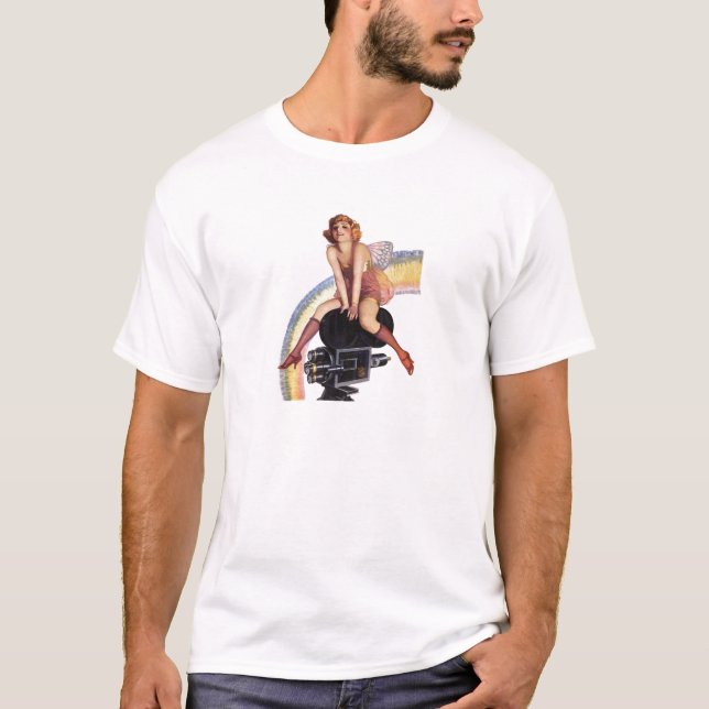Kamera-Pose mit Bogen T-Shirt (Vorderseite)