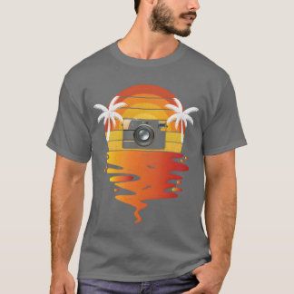 Kamera-Shirt Retro-Sonnenuntergang 70er Jahre Vint T-Shirt