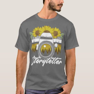 Kamera Sonnenblume Geschichtenerzähler Fotograf T-Shirt