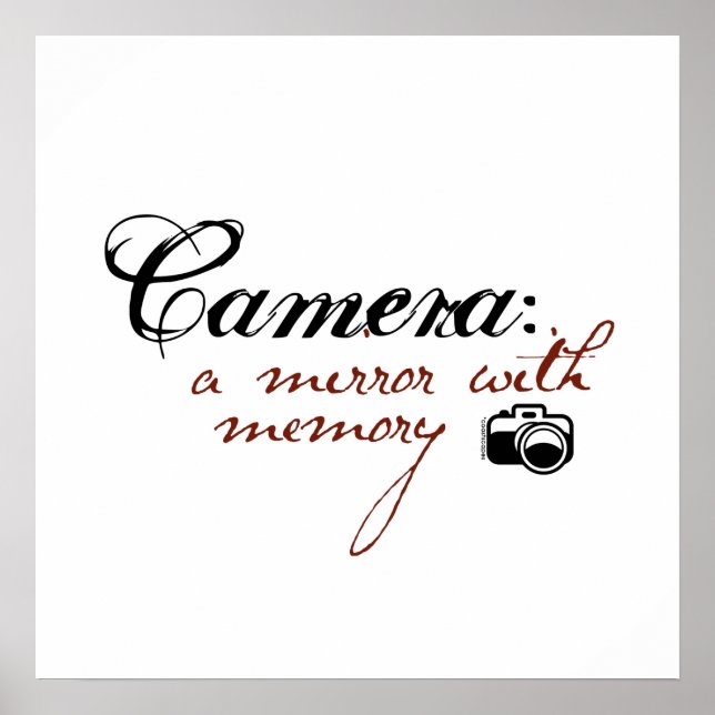 Kamera: Spiegel mit Speicher Poster (Vorne)