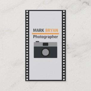 Kamera-Symbol mit Filmstreifen für Fotografen Visitenkarte