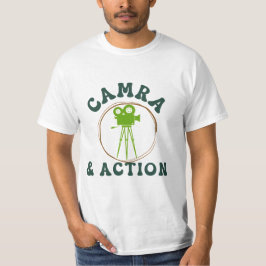 Kamera- und Aktionsdesign T-Shirt