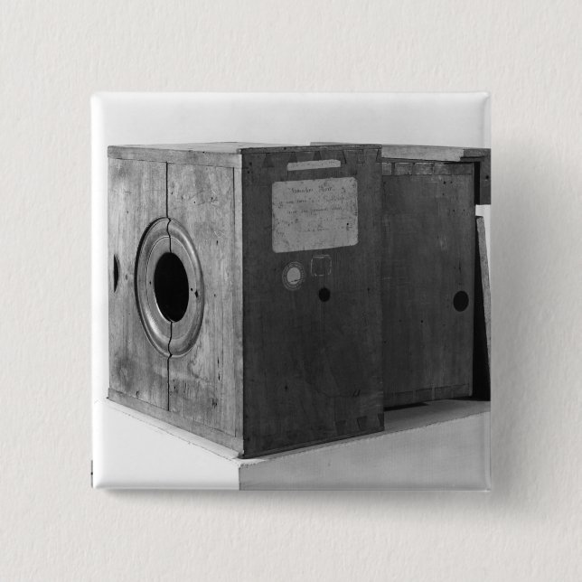 Kamera von Joseph Nicephore Niepce, c.1816-22 Button (Vorderseite)