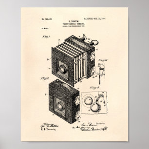 Kameraapparat 1887 Patent Art - Alter Peper Poster