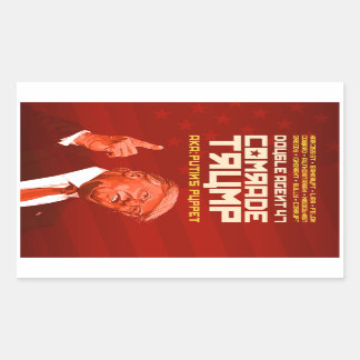 Kamerad Trump: Der doppelte Agent (Putins Puppe) Rechteckiger Aufkleber
