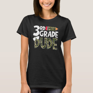 Kameradruck 3. Klasse Tarnmuster Zurück zur Schule T-Shirt