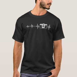Kamerakamera Heartbeat Fotograf T-Shirt