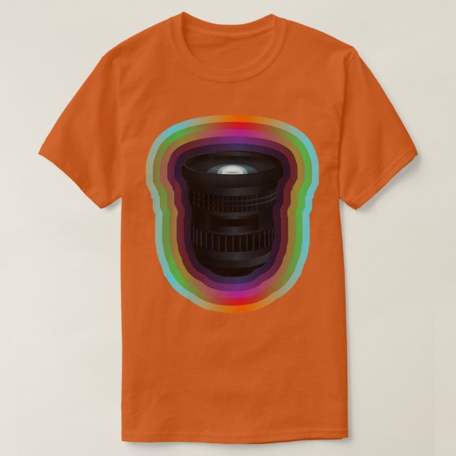 Kameraleuchten mit glänzender Grenze T-Shirt (Design vorne)