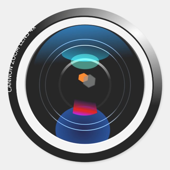 Kameraleuchten Runder Aufkleber (Vorderseite)