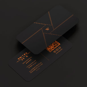 Kameramann Kameralinseneinstellung Initial Orange Visitenkarte