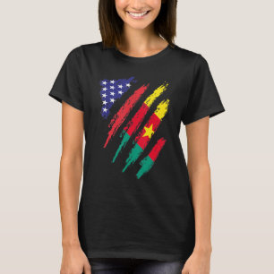 Kamerun American Grown Flag USA Patriot Heritage T-Shirt