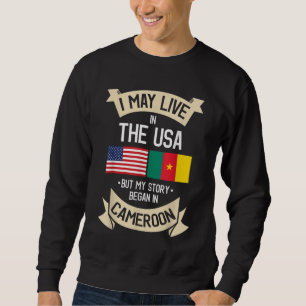 Kamerun Amerikanische Flagge USA Kamerunische Root Sweatshirt