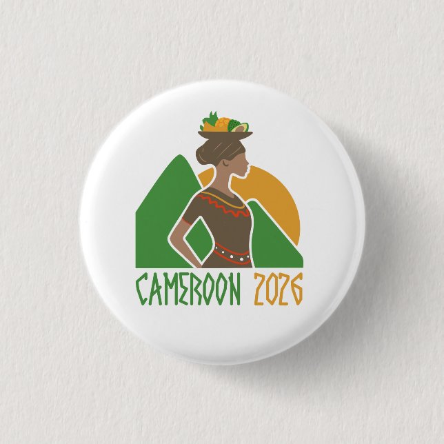 Kamerun Douala 2026 Internationaler Konventions-An Button (Vorderseite)