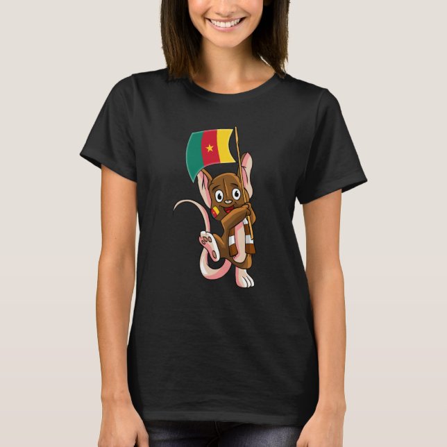 Kamerun-Fan-Maus T-Shirt (Vorderseite)