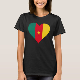 Kamerun Flag Herz Kamerun Liebe Kamerun T-Shirt