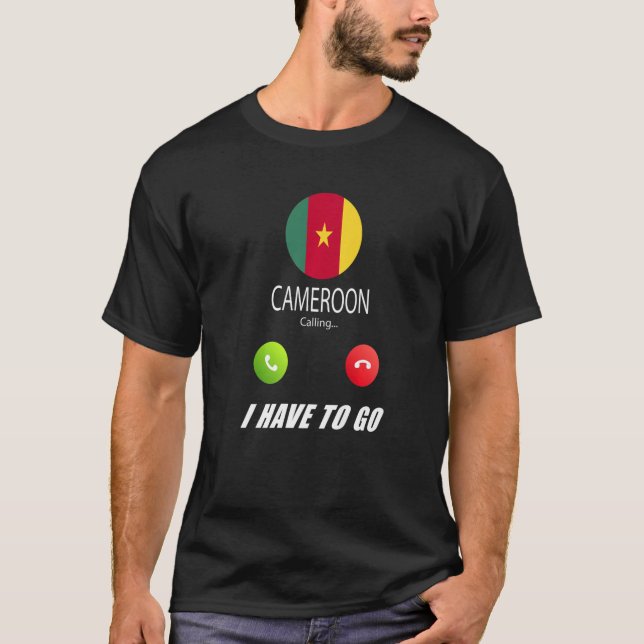 Kamerun Flag Souvenir Kamerun ruft an T-Shirt (Vorderseite)