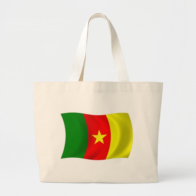 Kamerun Flag Tote Bag Jumbo Stoffbeutel (Vorne)