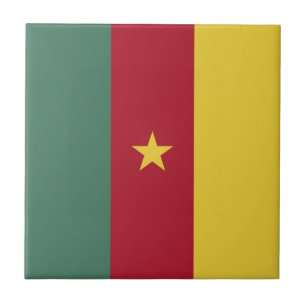 Kamerun Flagge Fliese