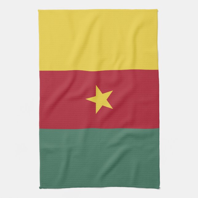 Kamerun Flagge Geschirrtuch (Vertikal)