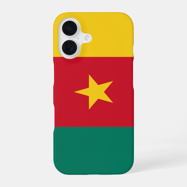 Kamerun-Flagge iPhone 16 Hülle (Rückseite)