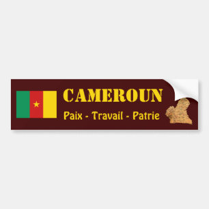 Kamerun Flagge + Karte Aufkleber Autoaufkleber