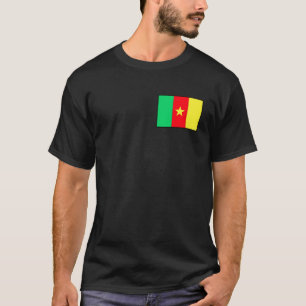 Kamerun-Flagge Kleiner Druck T-Shirt