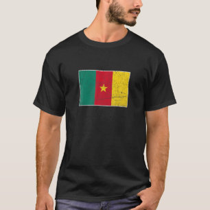 Kamerun-Flagge mit vintage kamerunischer Nationalf T-Shirt
