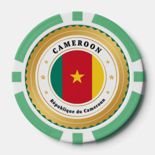 Kamerun-Flagge Pokerchips