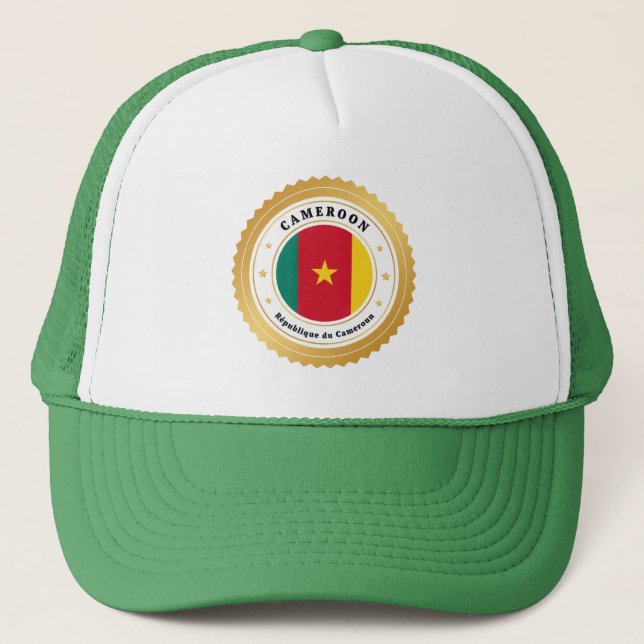 Kamerun-Flagge Truckerkappe (Vorderseite)