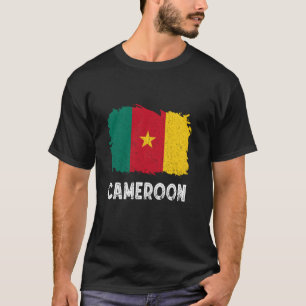 Kamerun-Flagge Vintage Kamerunische Wurzeln Kameru T-Shirt
