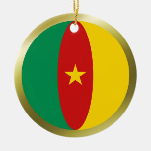 Kamerun Flaggen-Ornament Keramik Ornament