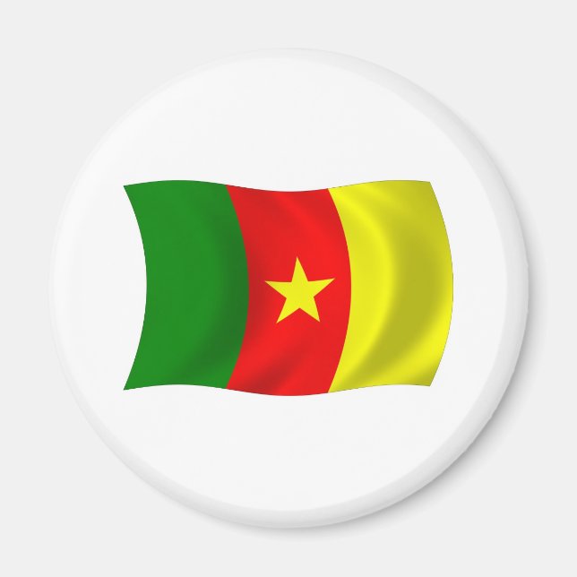 Kamerun Flaggenmagnet Magnet (Vorne)