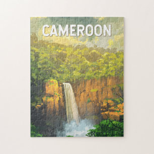 Kamerun Illustration Reise Kunst Vintage Puzzle