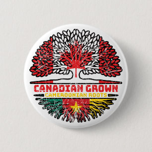 Kamerun Kamerun Canadian Canada Tree Roots Button