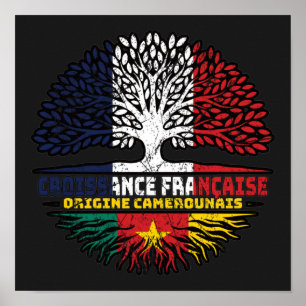 Kamerun Kamerunische Flagge Französisch-Frankreich Poster